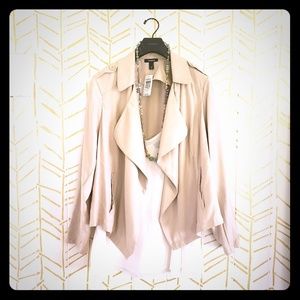 Ivory Drape Front Till Jacket